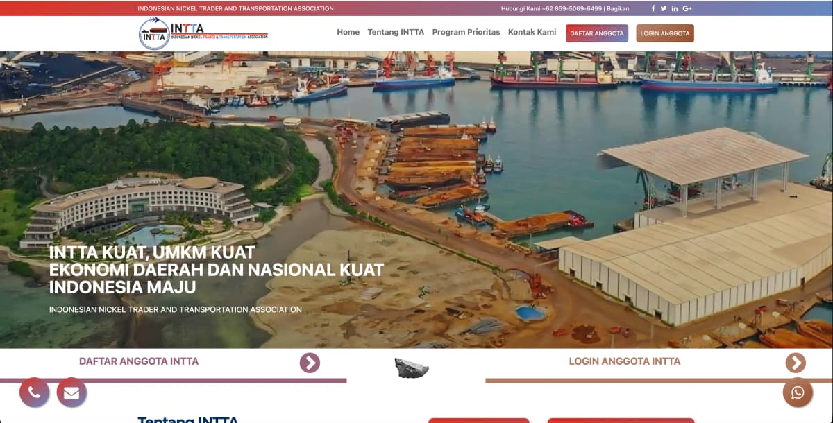 INTTA – Indonesia Nickel Trader & Transportation Association Platform